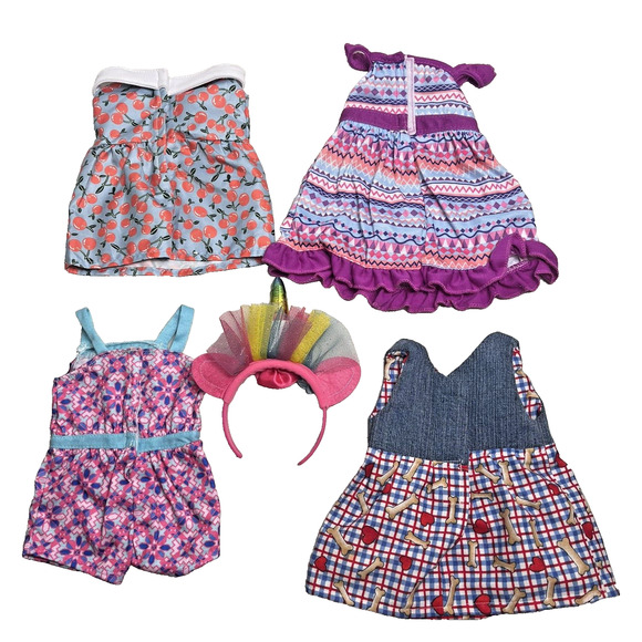 Doll Clothing Outfits for 18" Dresses & Headband Accessory Lot of 5 Pieces EUC - Picture 12 of 12